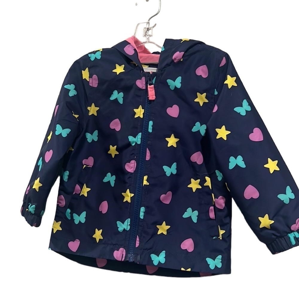 Girls Carter’s butterfly rain jacket. Size 2 toddler